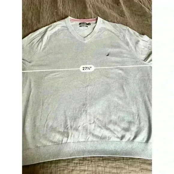Nautica Men's Big and‎ Tall VNeck Cotton Blend Sweater 3XL - Picture 3 of 5